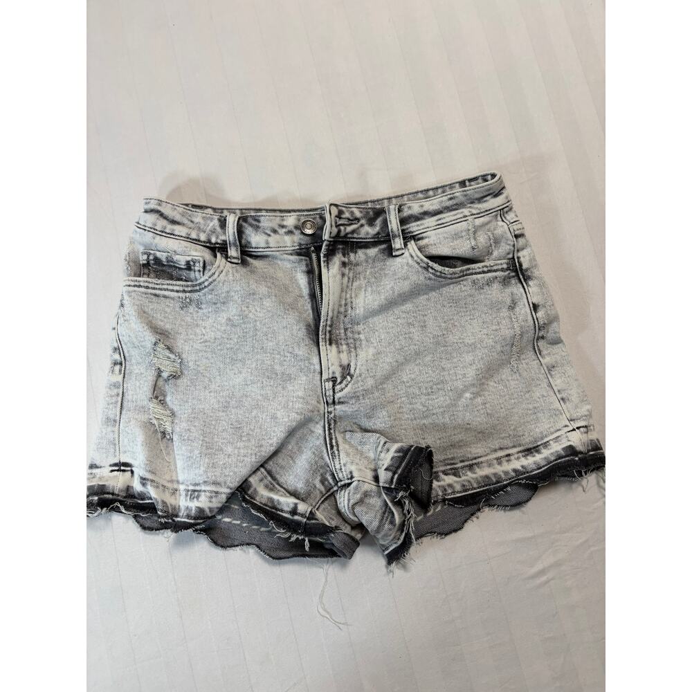 VERVET Acid Wash Denim Shorts